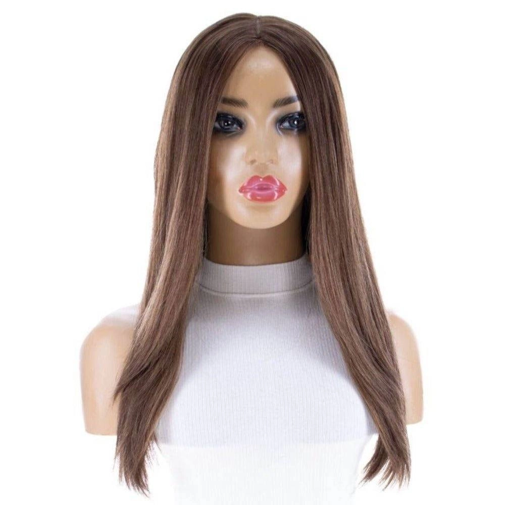22" Ponytail Silk Part Wig Medium Brown Babylight