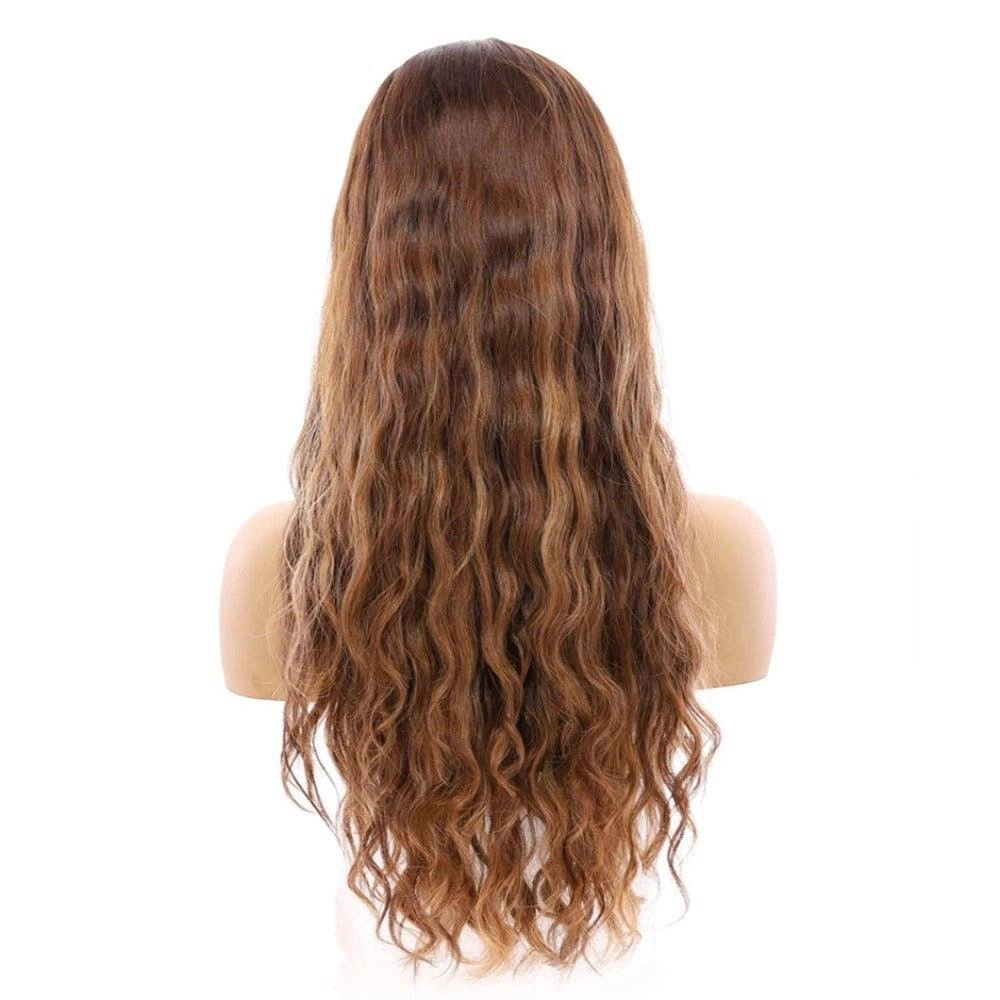26" Ponytail Silk Top Wig Medium Brown Babylight Wavy