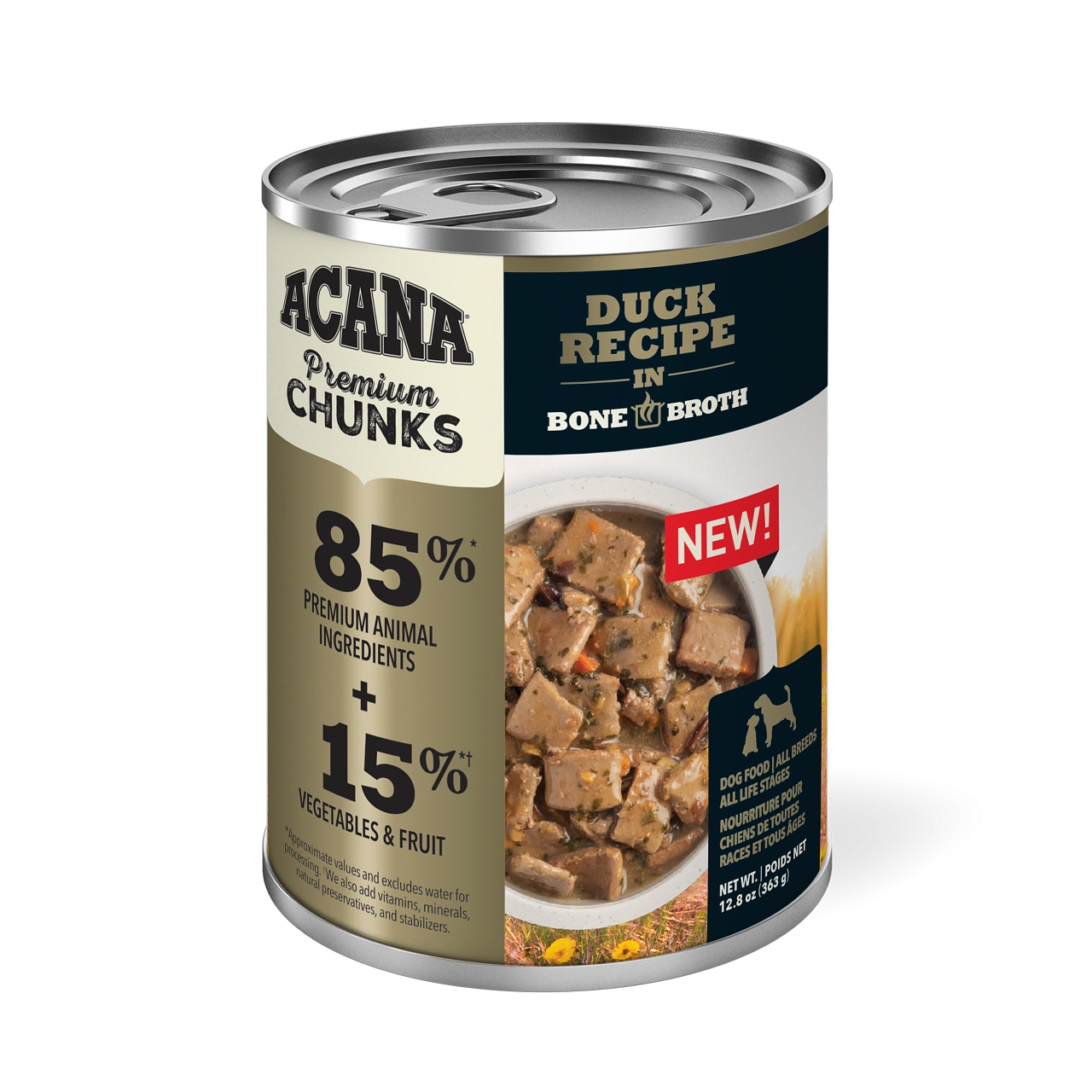 Acana Premium Chunks Grain Free Duck Recipe for Dogs