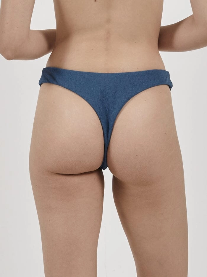 Adira Thong Bikini Bottom  - Botanical Blue