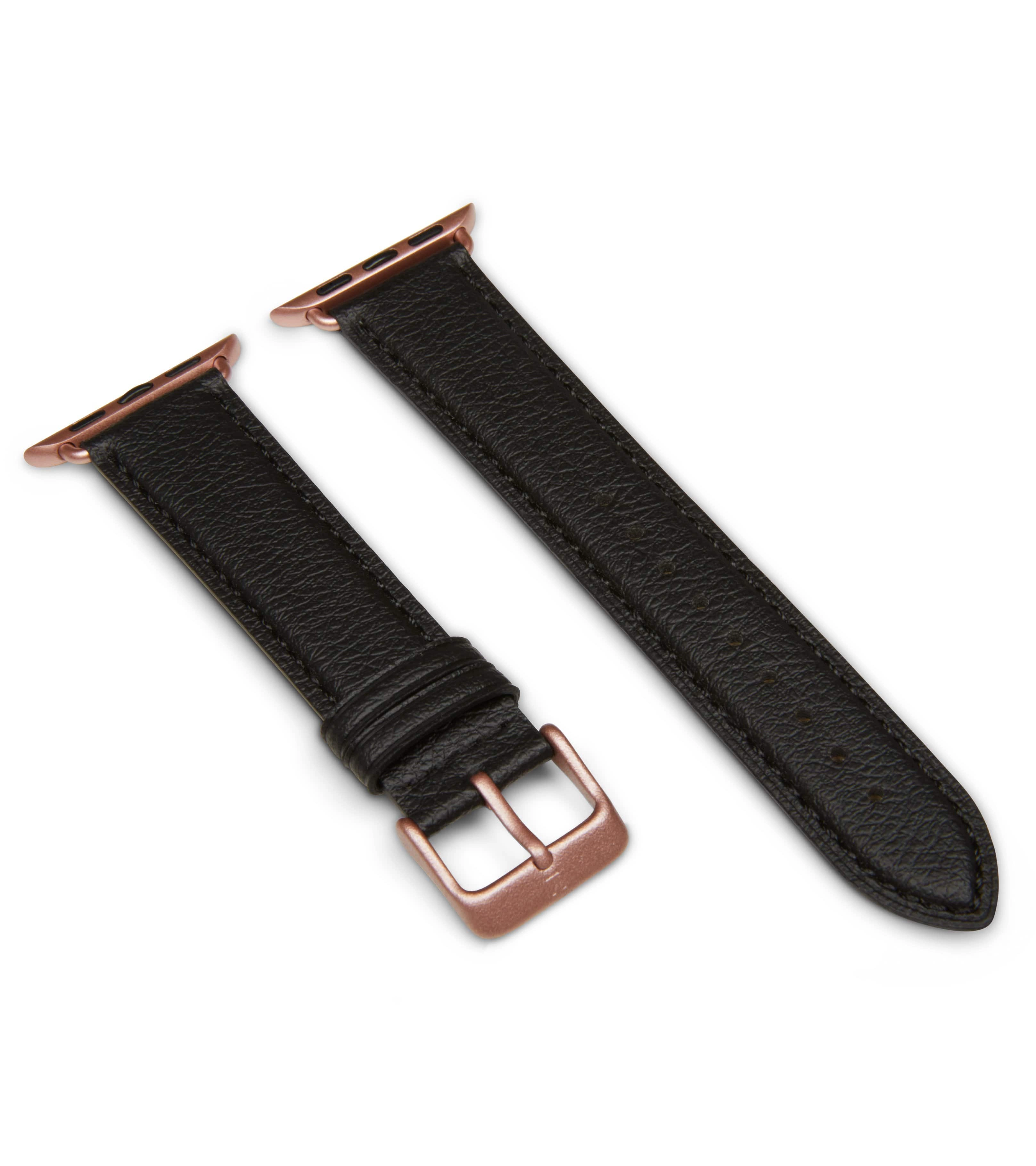 Apple Watch Compatible Vegan Watch Strap | Black & Rose Gold