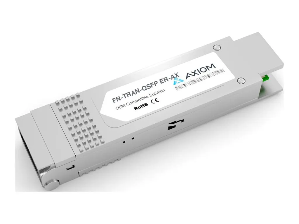 Axiom - QSFP  transceiver module (equivalent to: Fortinet FN-TRAN-QSFP ER) - 40GbE - 40GBase-ER4 - LC single-mode - up to 24.9 FN-TRAN-QSFP ER-AX