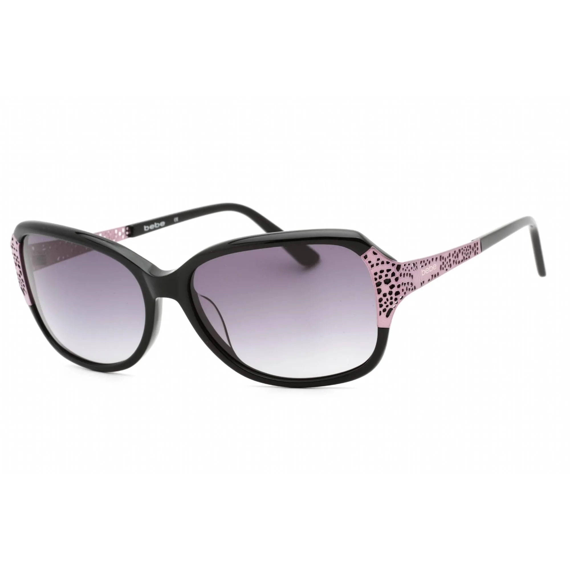 Bebe Women's Sunglasses - Jet Full Rim Rectangular Fixed Nose Pads Frame | BB7189 001