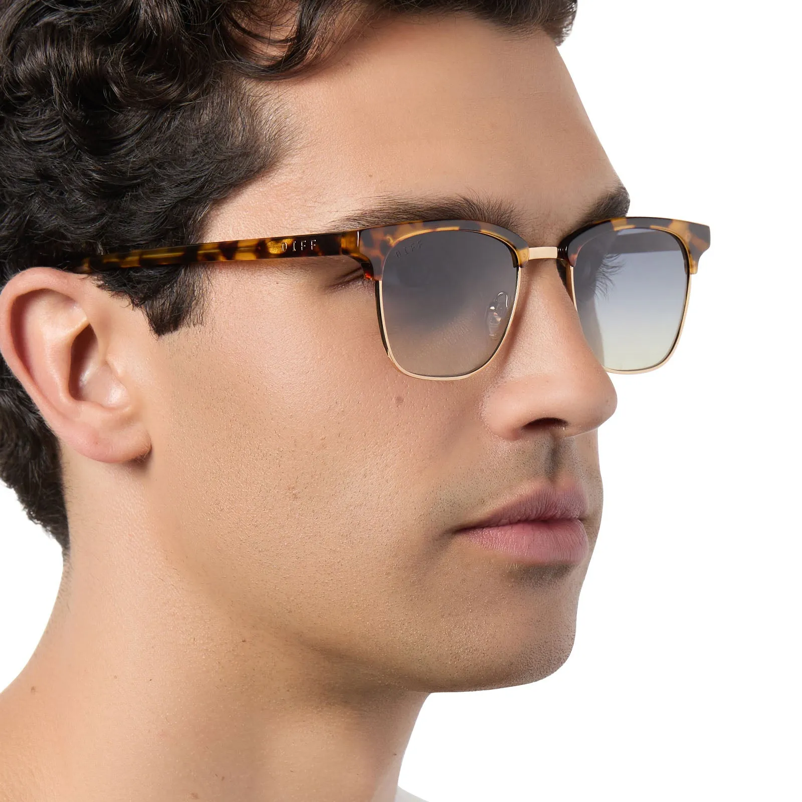 BIARRITZ - AMBER TORTOISE   BLUE GRADIENT POLARIZED SUNGLASSES