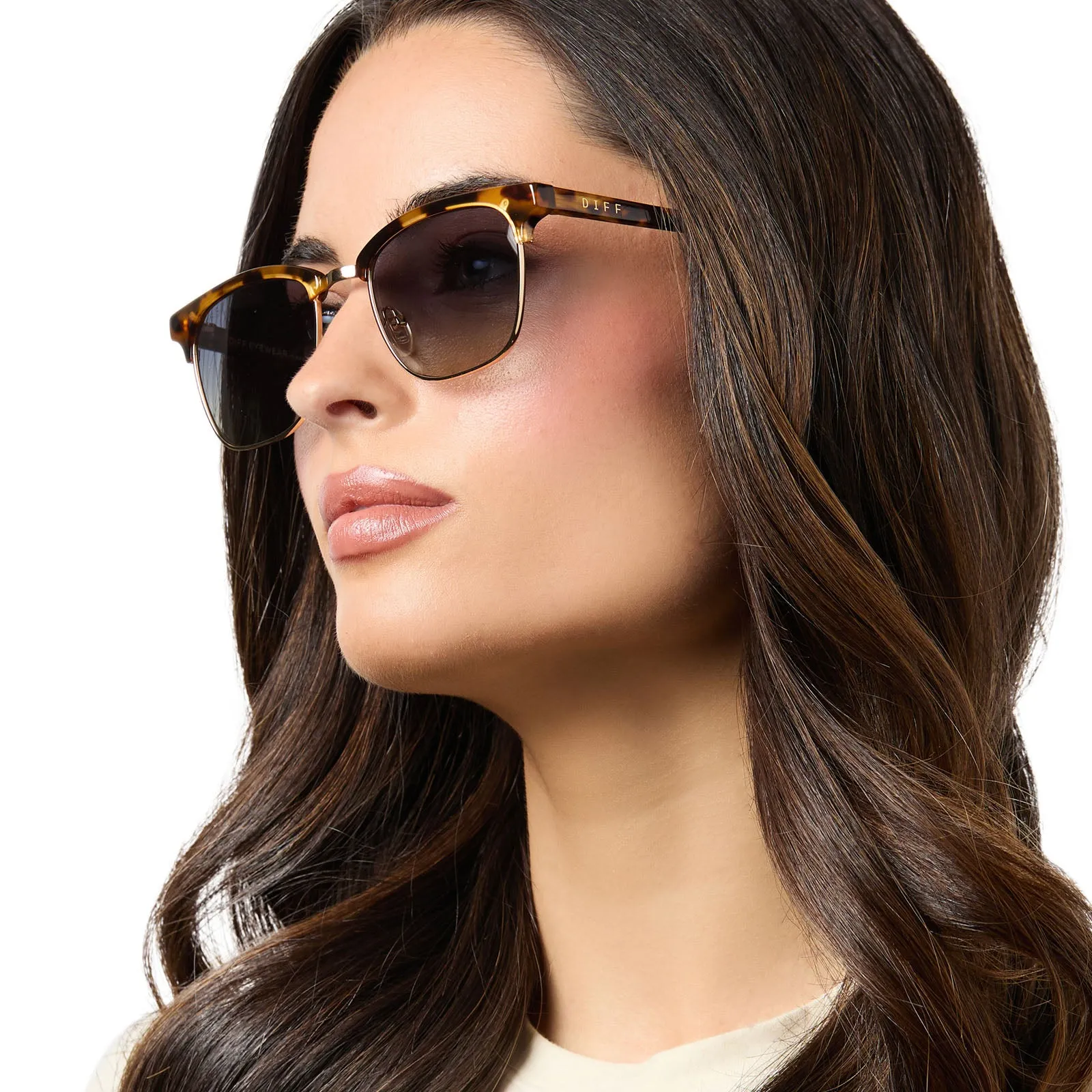 BIARRITZ - AMBER TORTOISE   BLUE GRADIENT POLARIZED SUNGLASSES