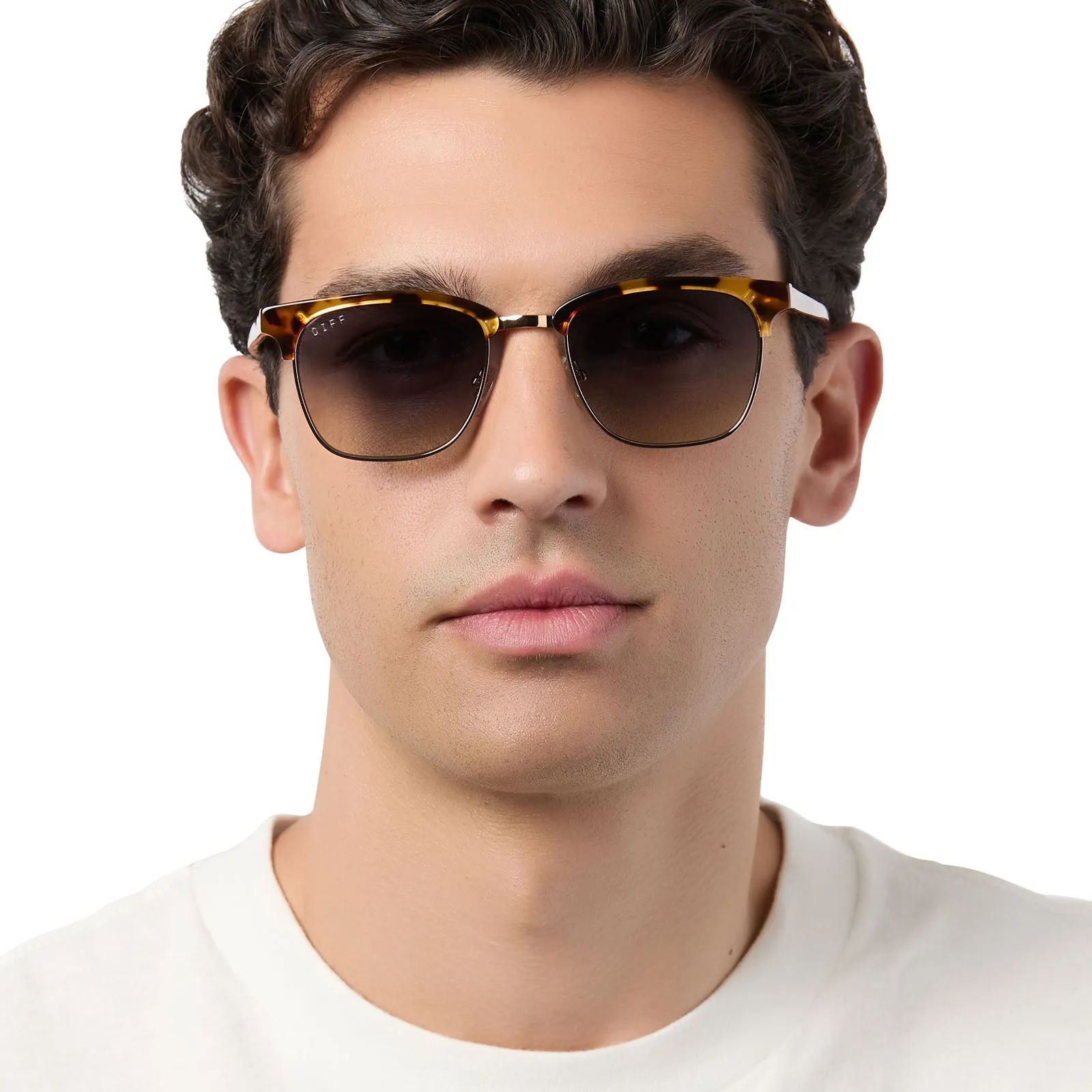 BIARRITZ - AMBER TORTOISE   BLUE GRADIENT POLARIZED SUNGLASSES
