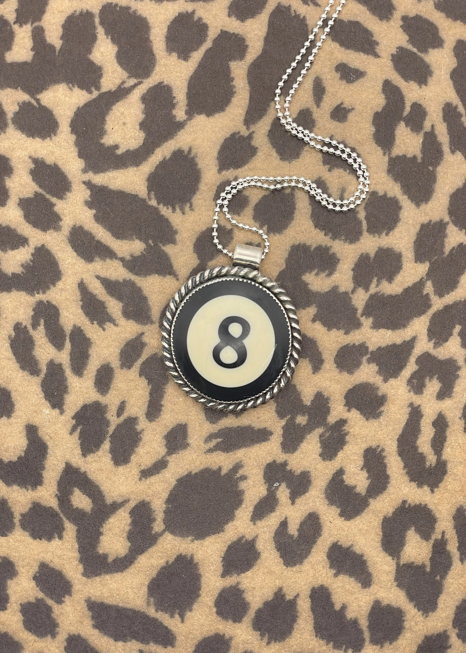 Billiard 8-Ball Black Pendant Necklace