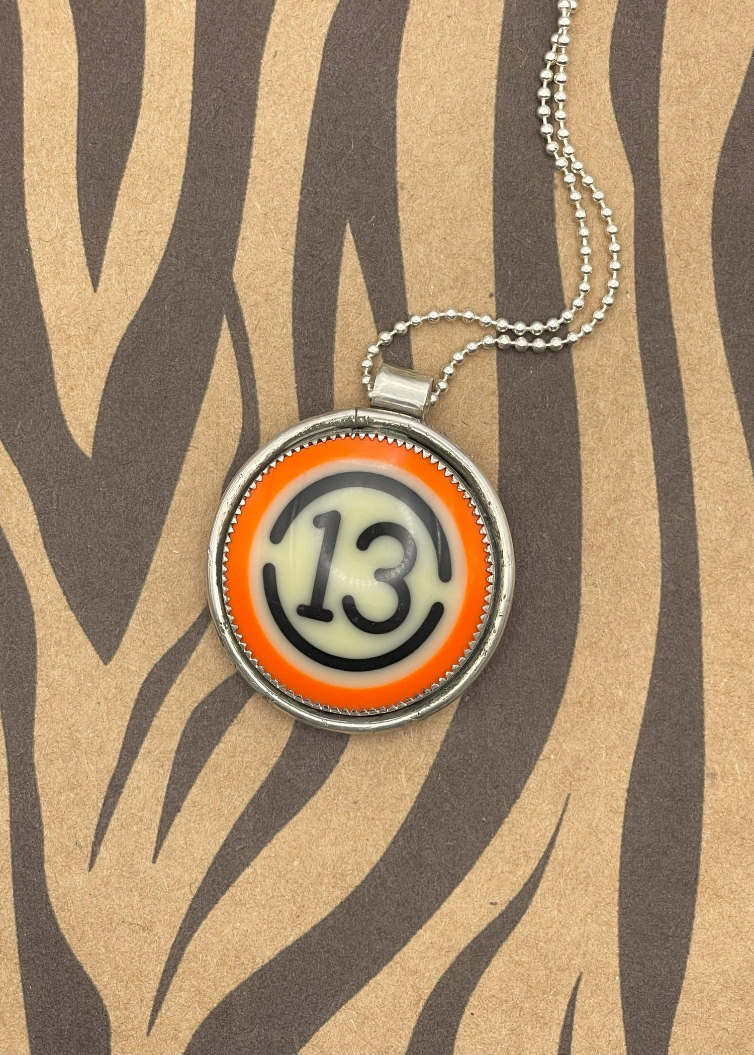 Billiard Ball #13 Pendant Necklace