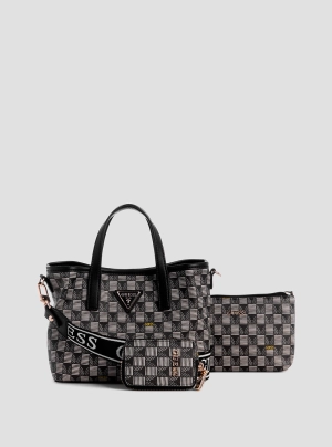 Black Logo G Wave Mini Tote Bag
