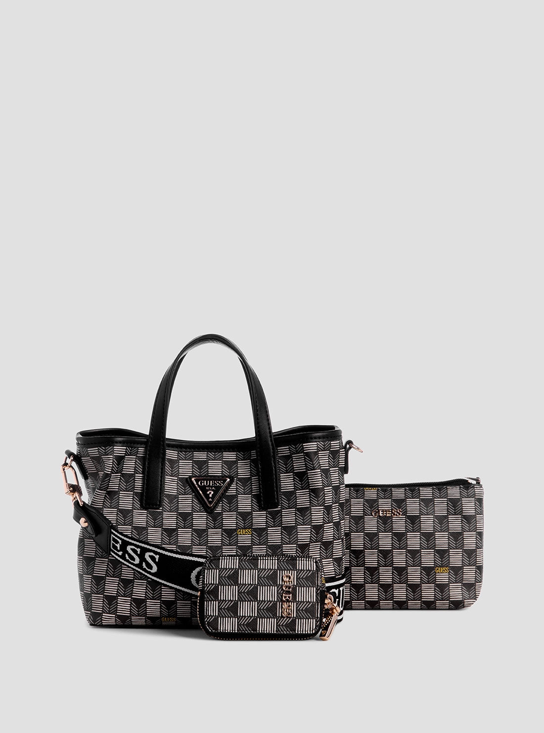 Black Logo G Wave Mini Tote Bag