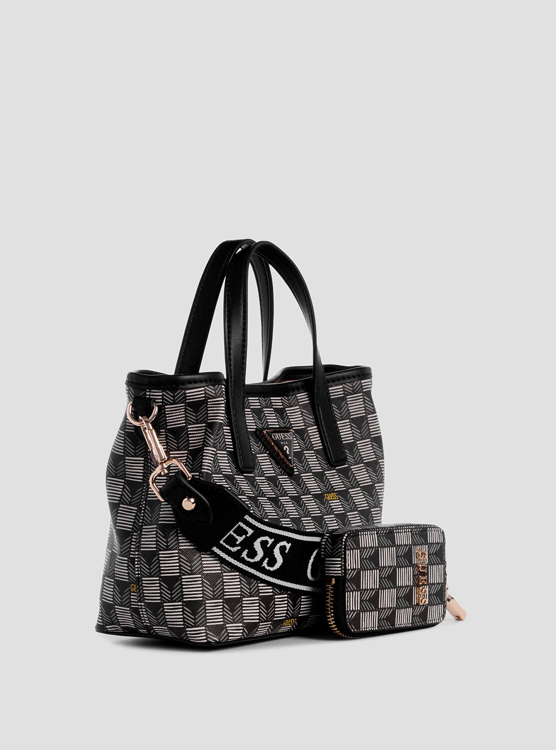 Black Logo G Wave Mini Tote Bag