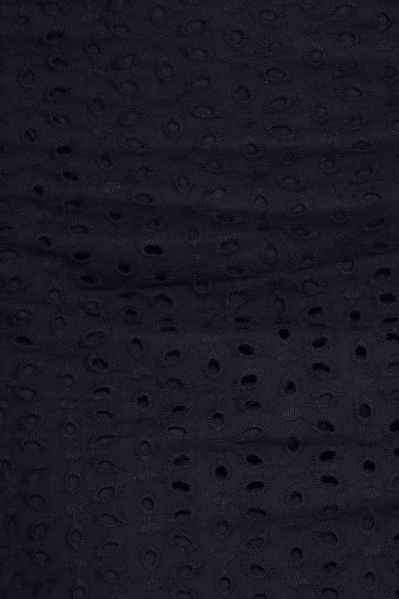 Black Mini Skirt High Rise