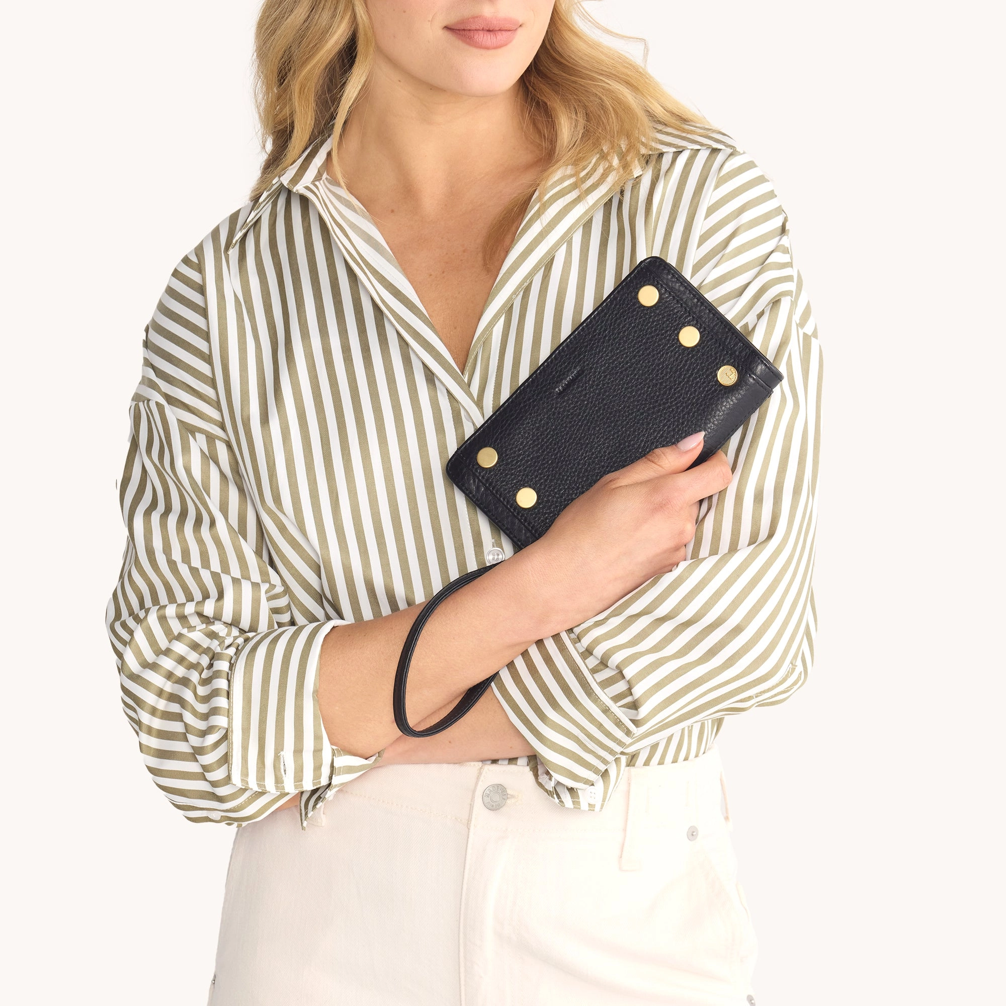 Bryant Wallet | Black/Brushed Gold Red Zip
