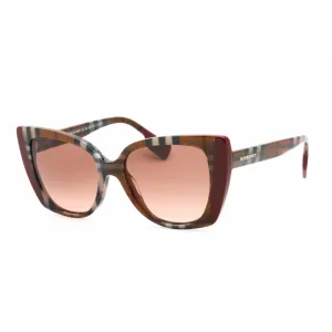 Burberry Women's Sunglasses - Check Brown/Bordeaux Acetate Cat Eye | 0BE4393 405413