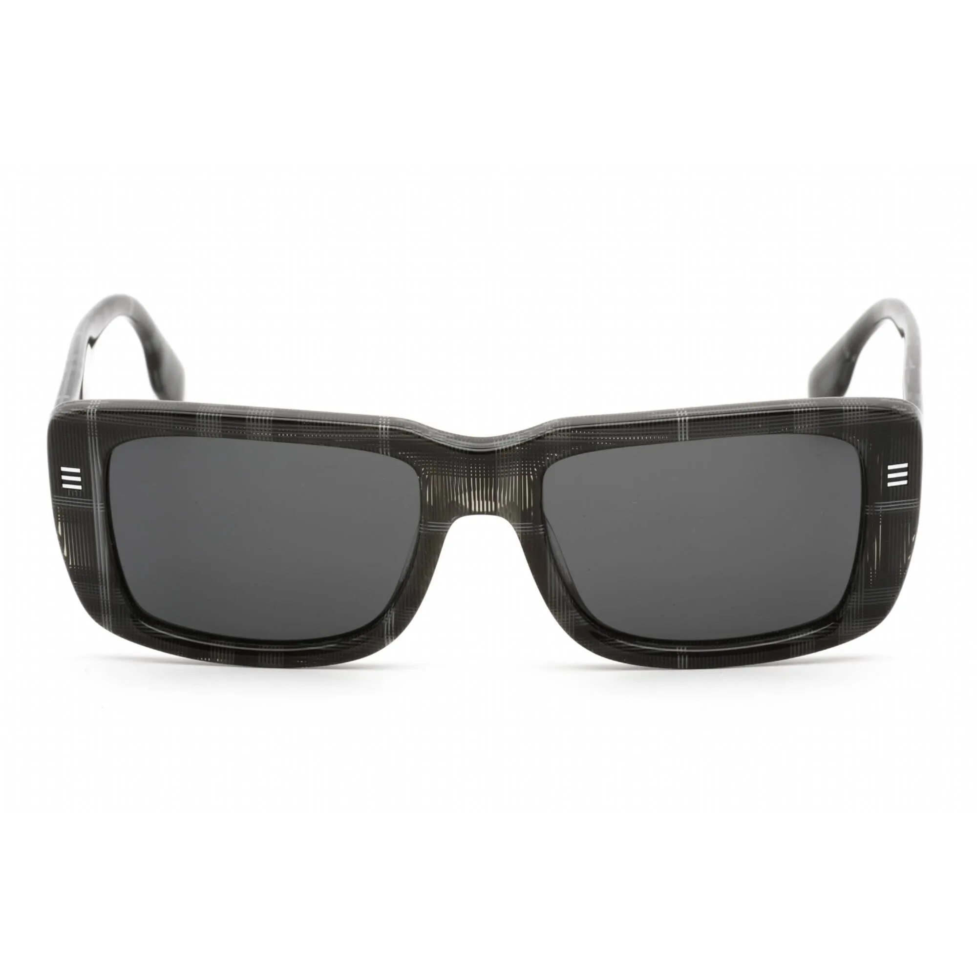 Burberry Women's Sunglasses - Grey Check Rectangular Plastic Frame | 0BE4376U 380487