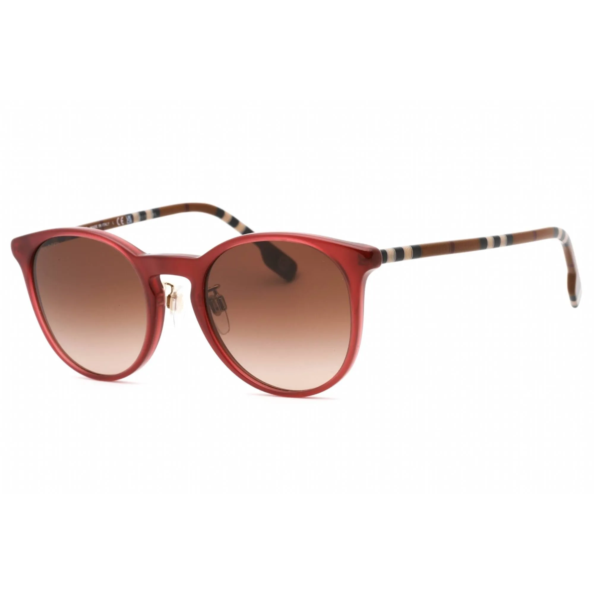 Burberry Women's Sunglasses - Transparent Burgundy Round Full Rim | 0BE4380D 401813