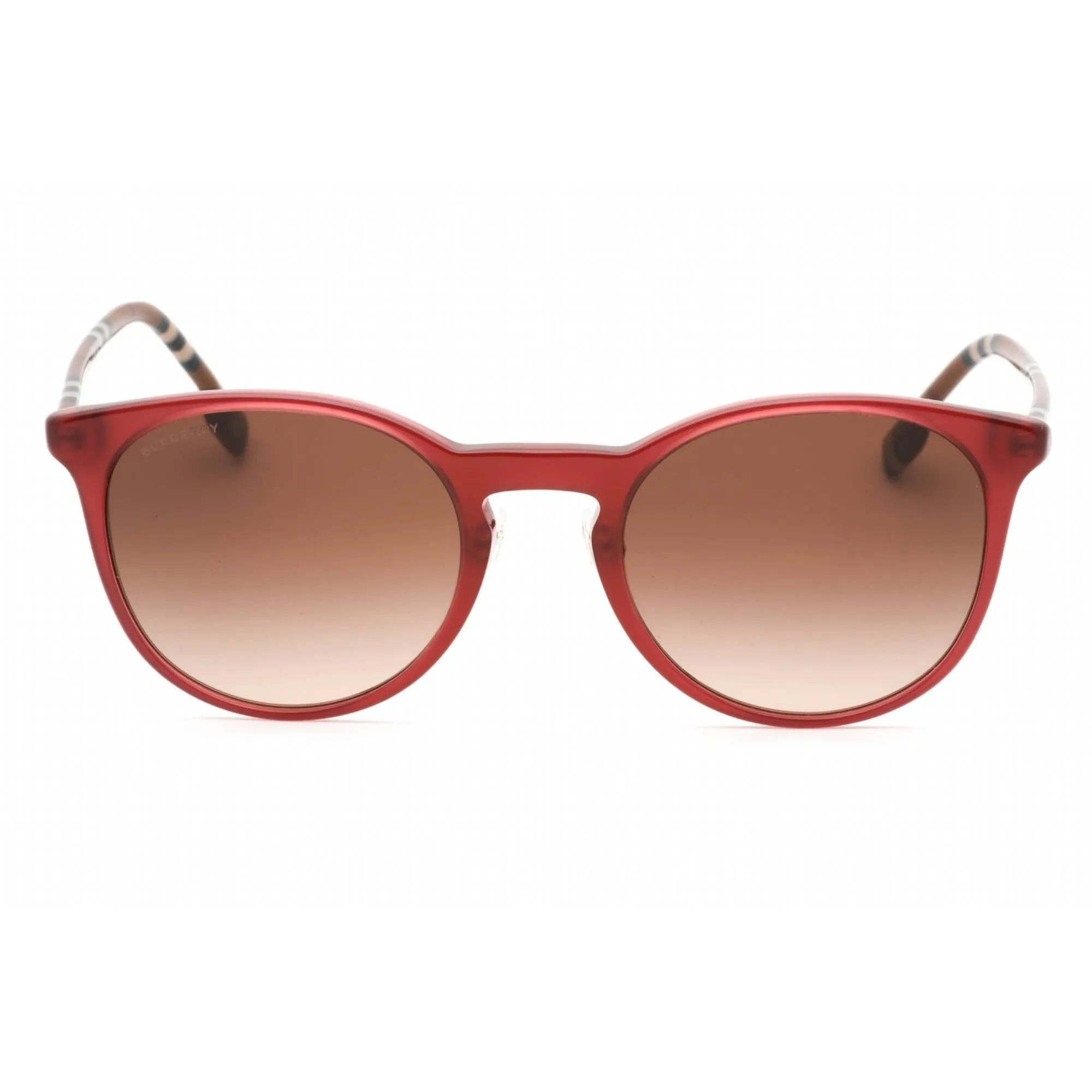 Burberry Women's Sunglasses - Transparent Burgundy Round Full Rim | 0BE4380D 401813