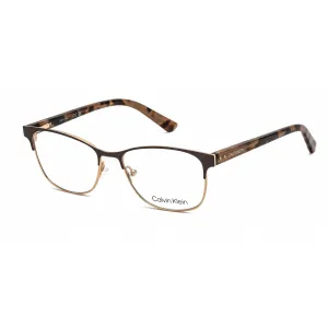 Calvin Klein Women's Eyeglasses - Brown Metal Cat Eye Full Rim Frame | CK19305 200