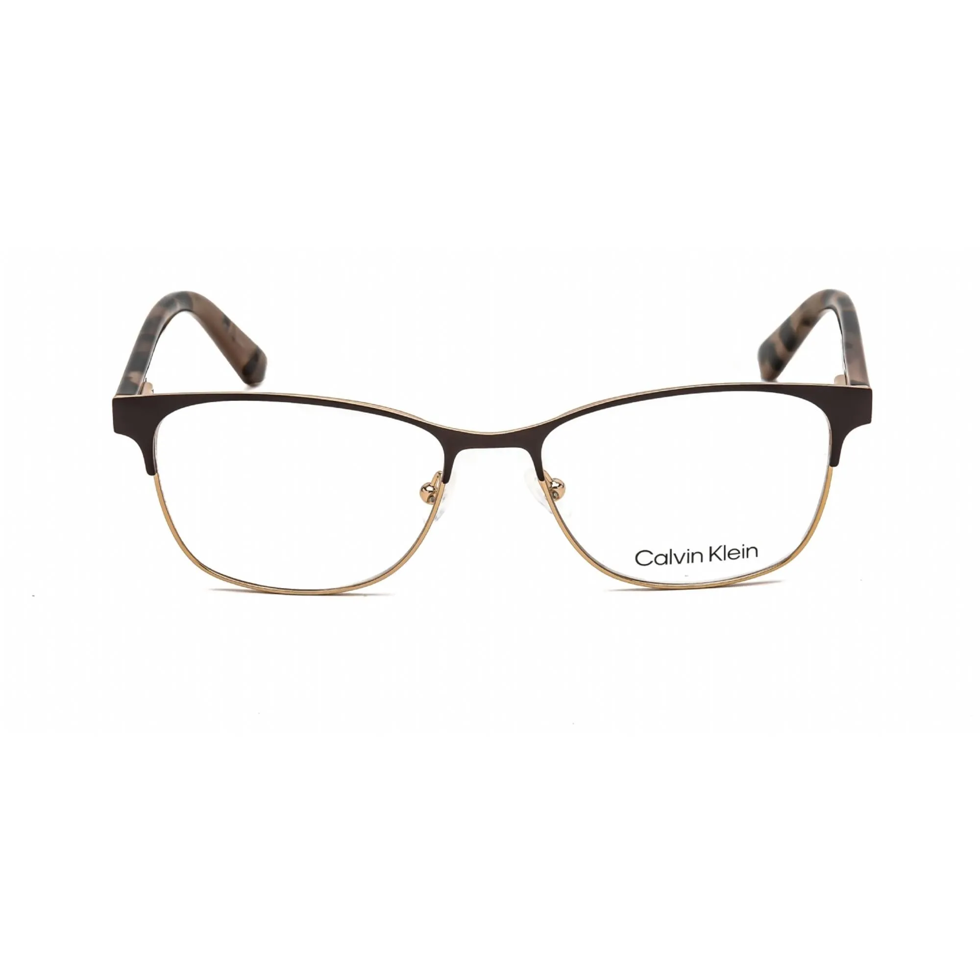 Calvin Klein Women's Eyeglasses - Brown Metal Cat Eye Full Rim Frame | CK19305 200