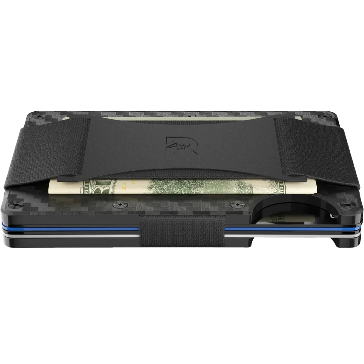 Carbon Fiber Wallet with Cash Strap