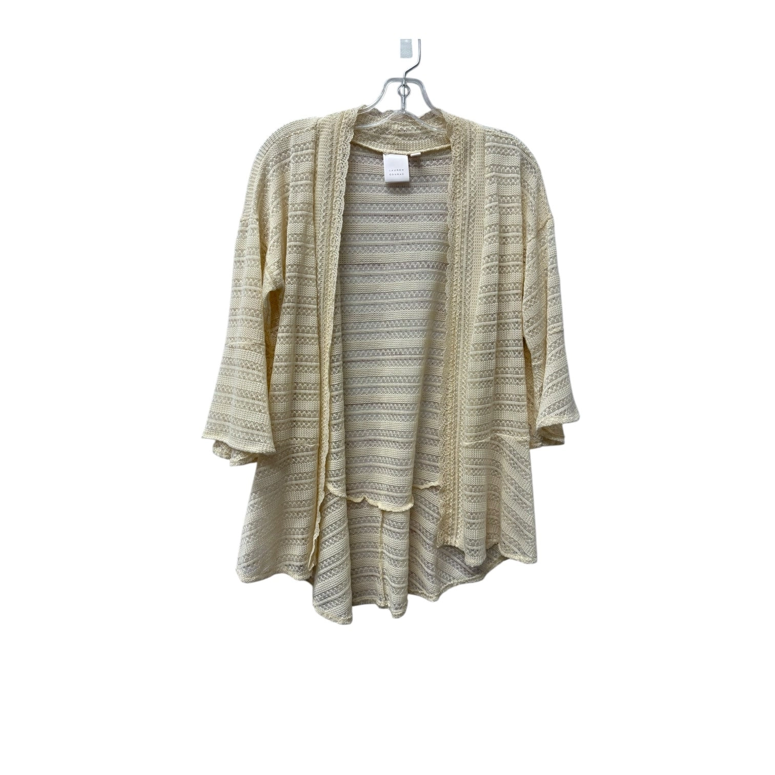 Cardigan By LC Lauren Conrad In Cream, Size:Xs