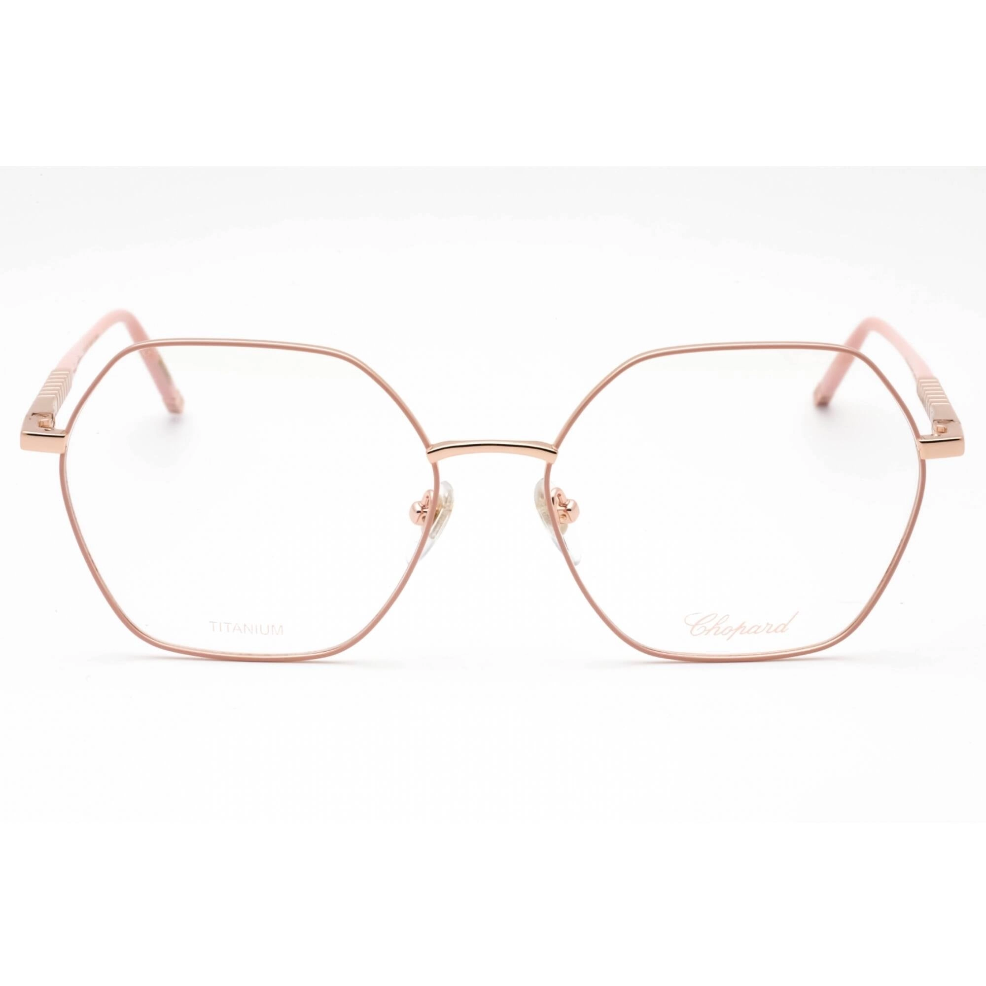 Chopard Women's Eyeglasses - Copper Gold Metal Geometric Full Rim Frame | VCHG27M 02AM