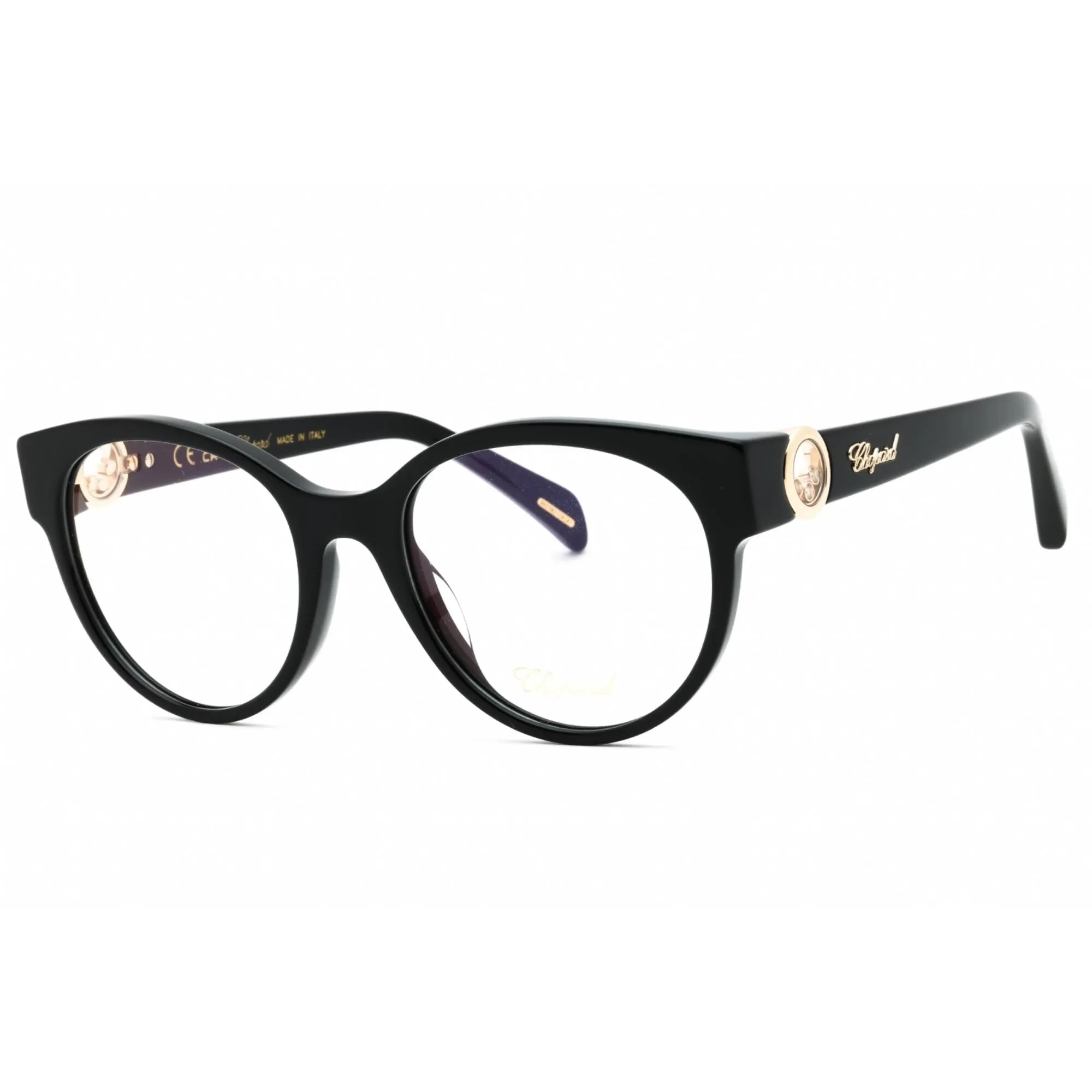 Chopard Women's Eyeglasses - Glossy Black Plastic Full Rim Oval Frame | VCH350S 0700