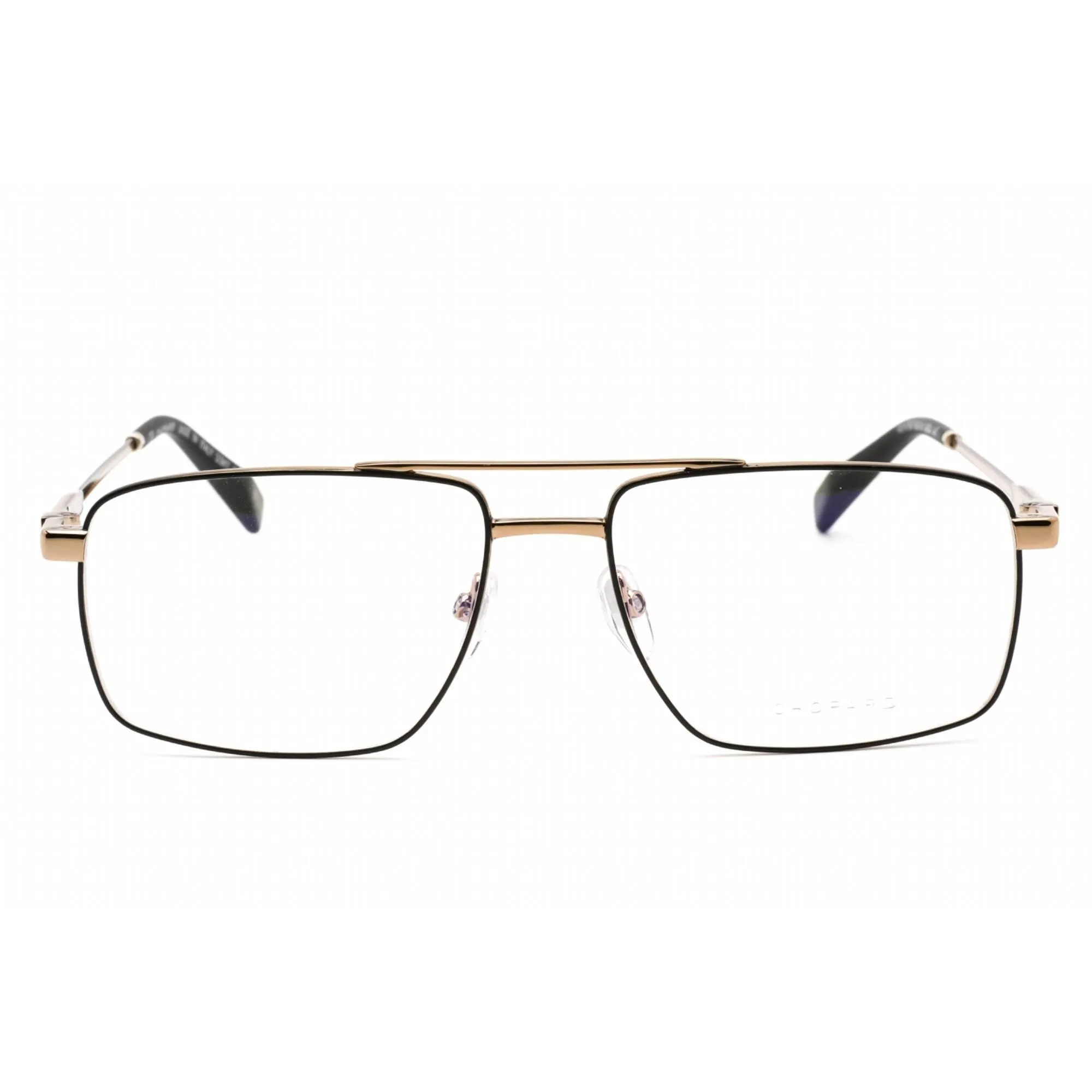 Chopard Women's Eyeglasses - Shiny Grey Gold Metal Rectangular Frame | VCHF56 08FW