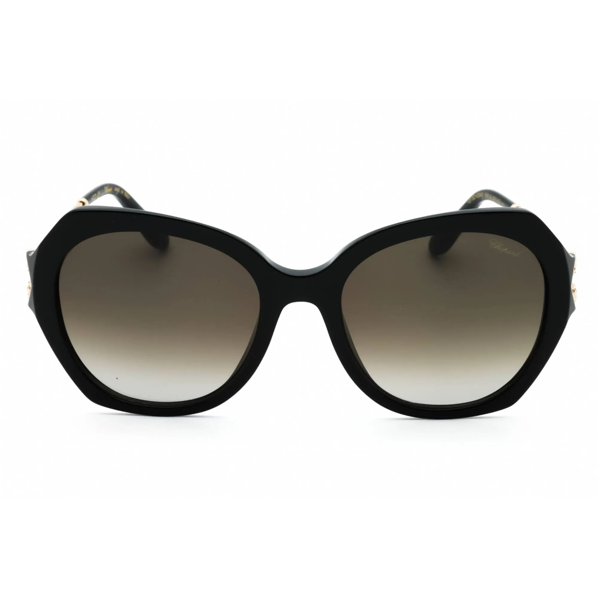 Chopard Women's Sunglasses - Shiny Black Plastic Full Rim Oversized | SCH354S 700K