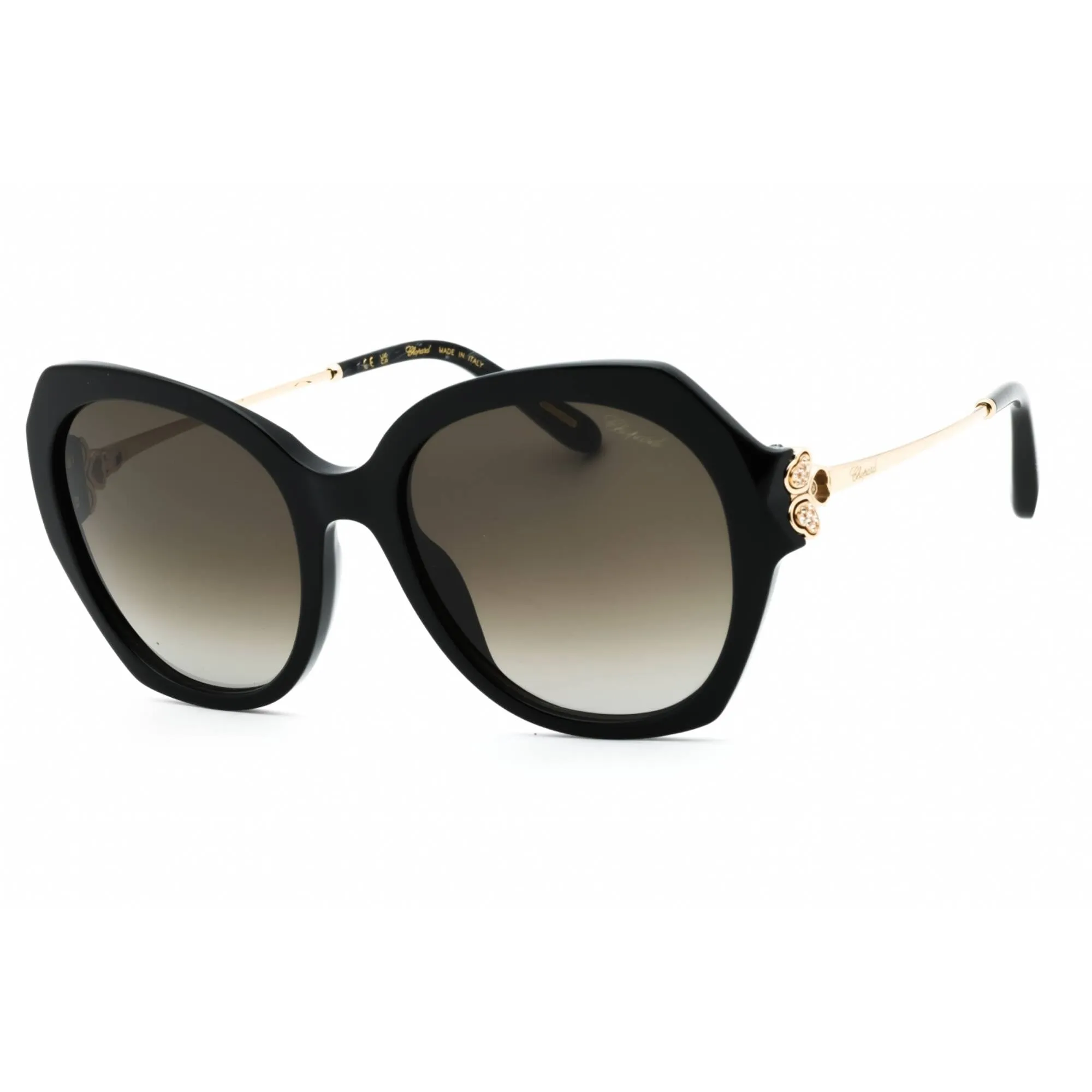 Chopard Women's Sunglasses - Shiny Black Plastic Full Rim Oversized | SCH354S 700K