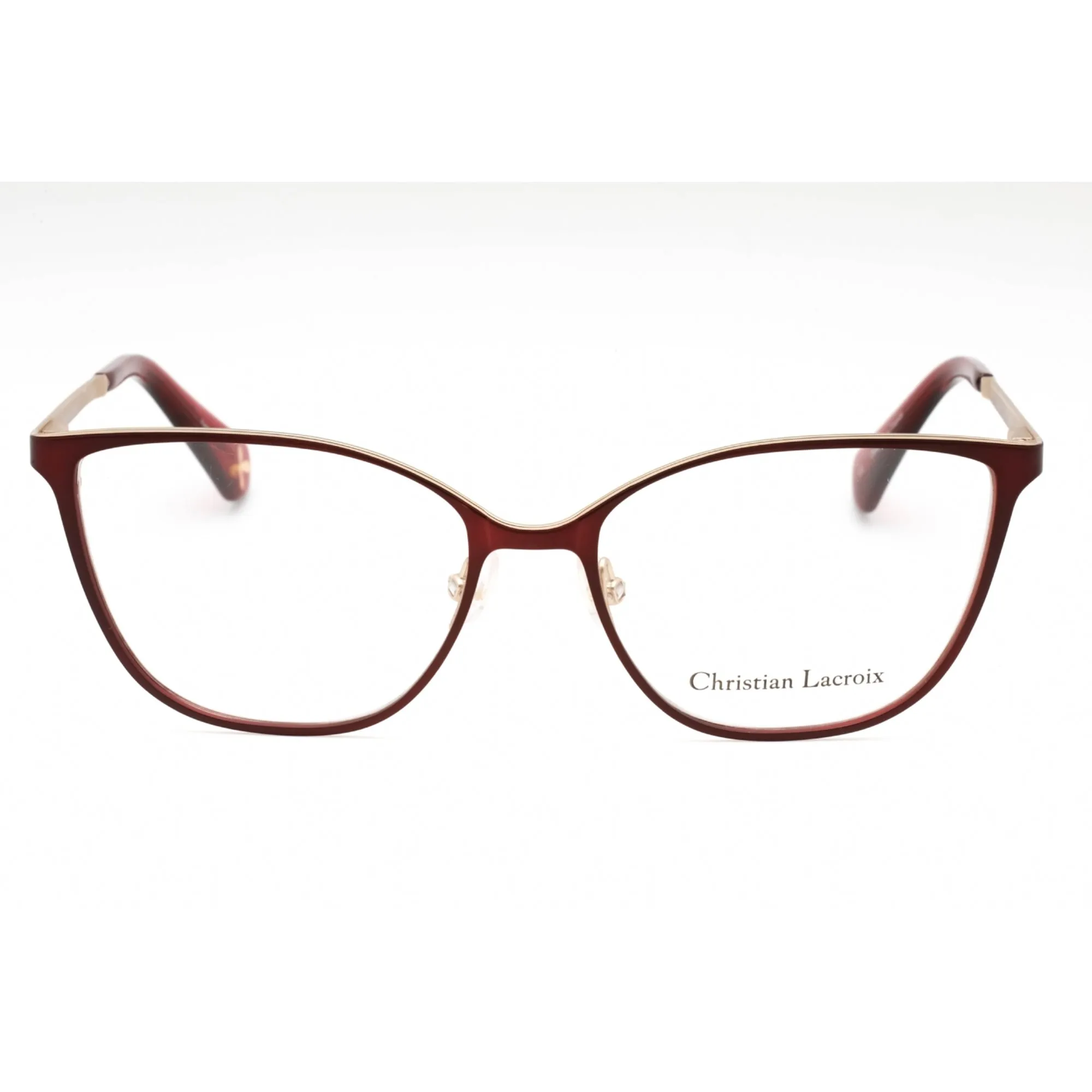 Christian Lacroix Women's Eyeglasses - Bordeaux Metal Cat Eye Shape Frame| CL3059 214