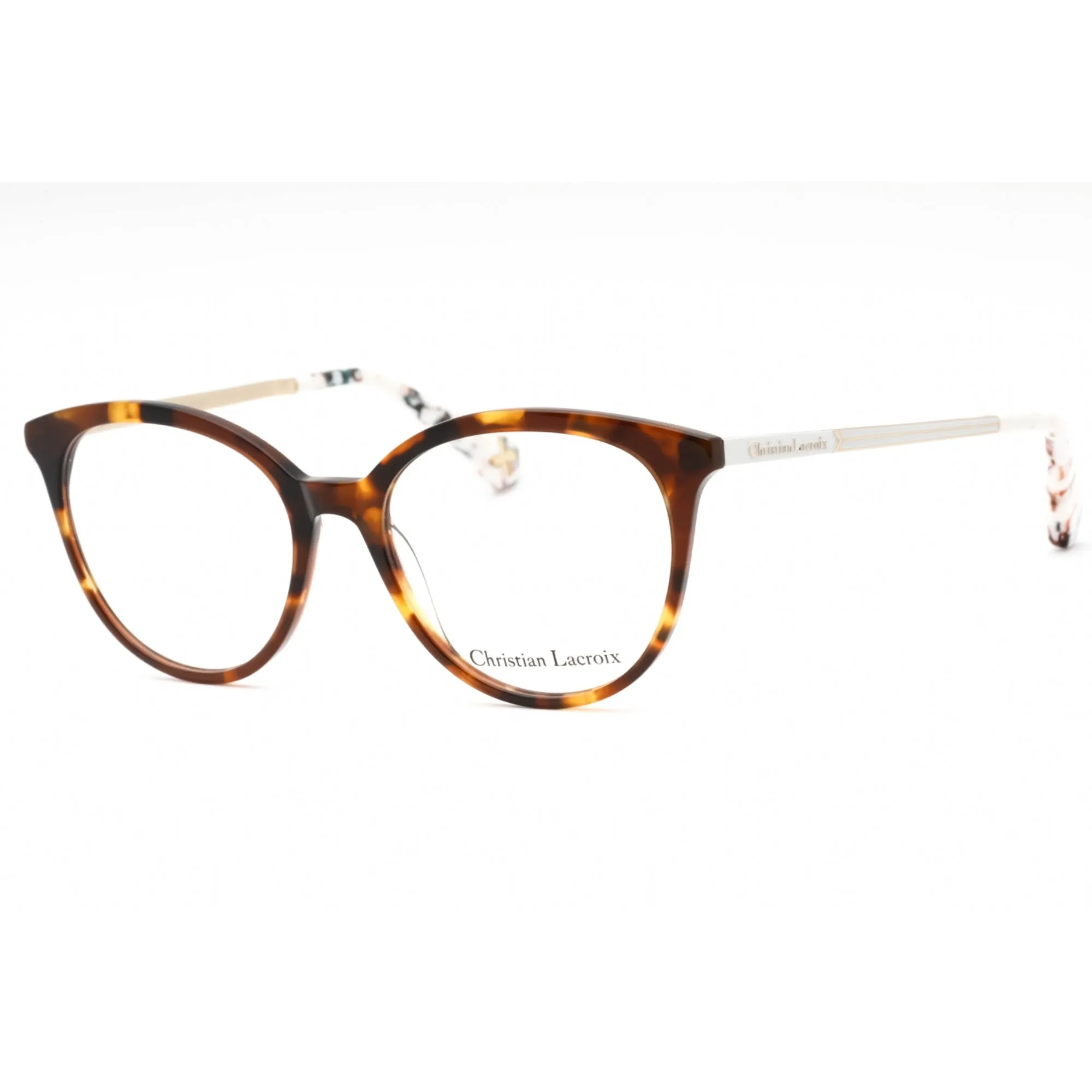 Christian Lacroix Women's Eyeglasses - Havana Plastic Round Full Rim | CL1108 175