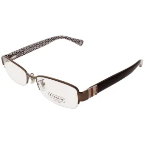 Coach Women's Eyeglasses - Silver Black Half Rim Rectangular Frame | 0HC5027B 9081