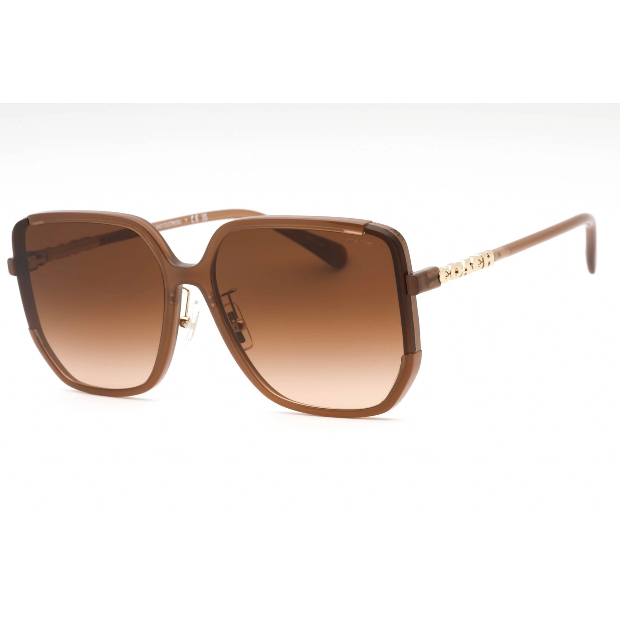 Coach Women's Sunglasses - Milky Light Brown Plastic Full Rim Frame | 0HC8401D 580874