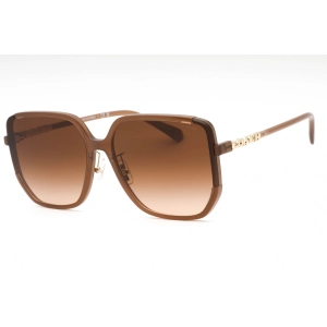Coach Women's Sunglasses - Milky Light Brown Plastic Full Rim Frame | 0HC8401D 580874