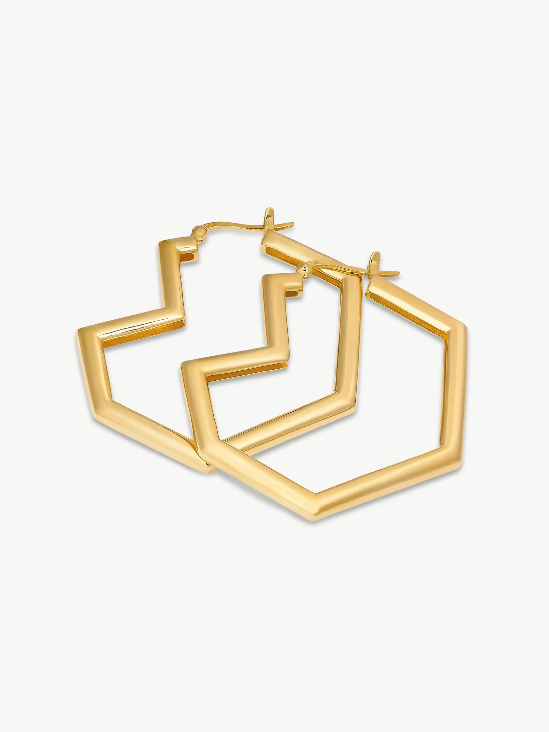 Daryl Large Hoops | 18k Gold Plated