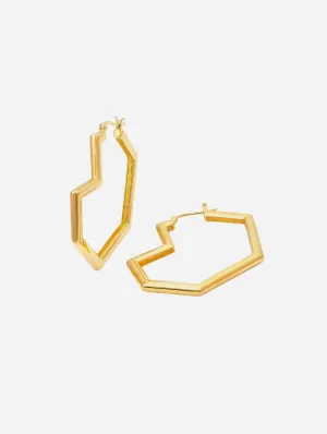Daryl Large Hoops | 18k Gold Plated