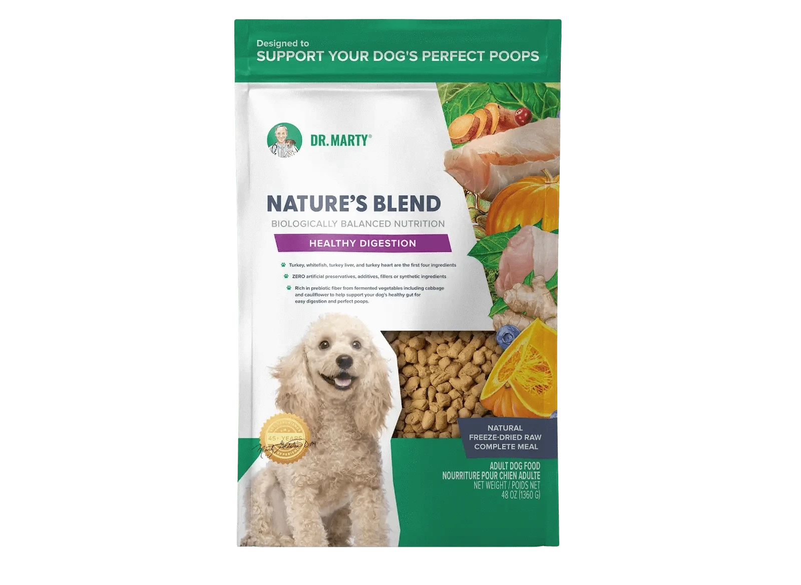 DR. MARTY Nature’s Blend Healthy Digestion Freeze Dried Raw Dog Food