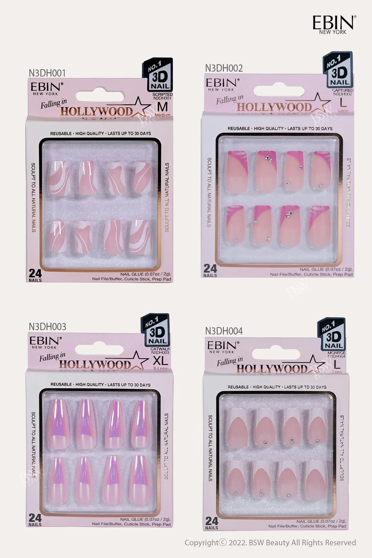 EBIN 3D NAIL HOLLYWOOD COLLECTION