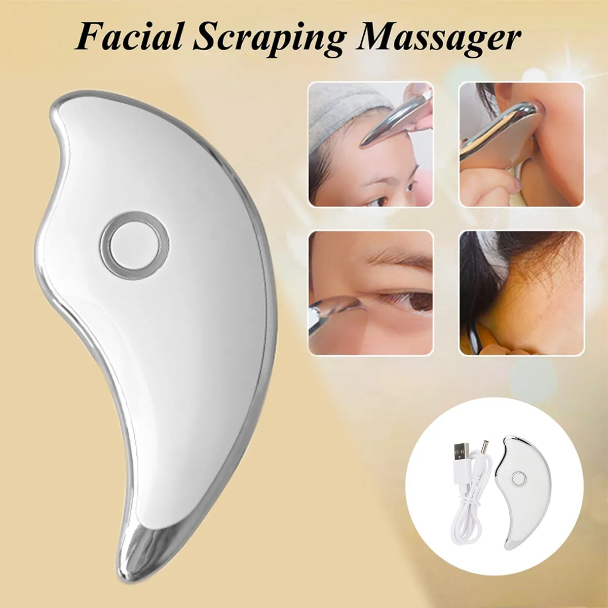 Electric EMS Micro Current Ion Vibration Scrapers Massager
