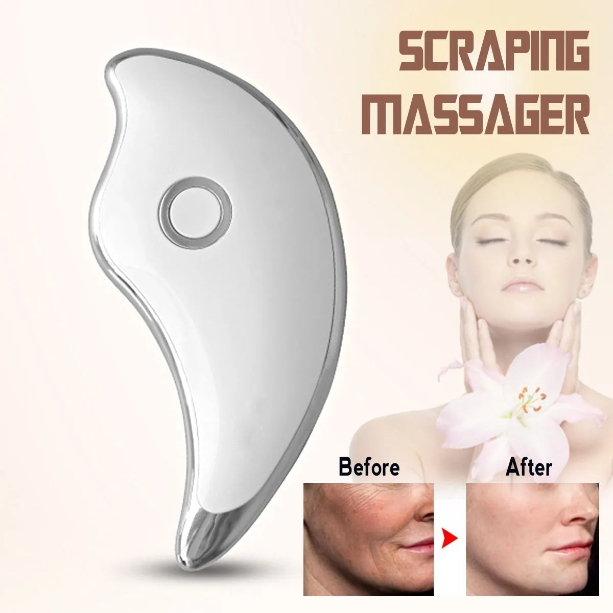 Electric EMS Micro Current Ion Vibration Scrapers Massager