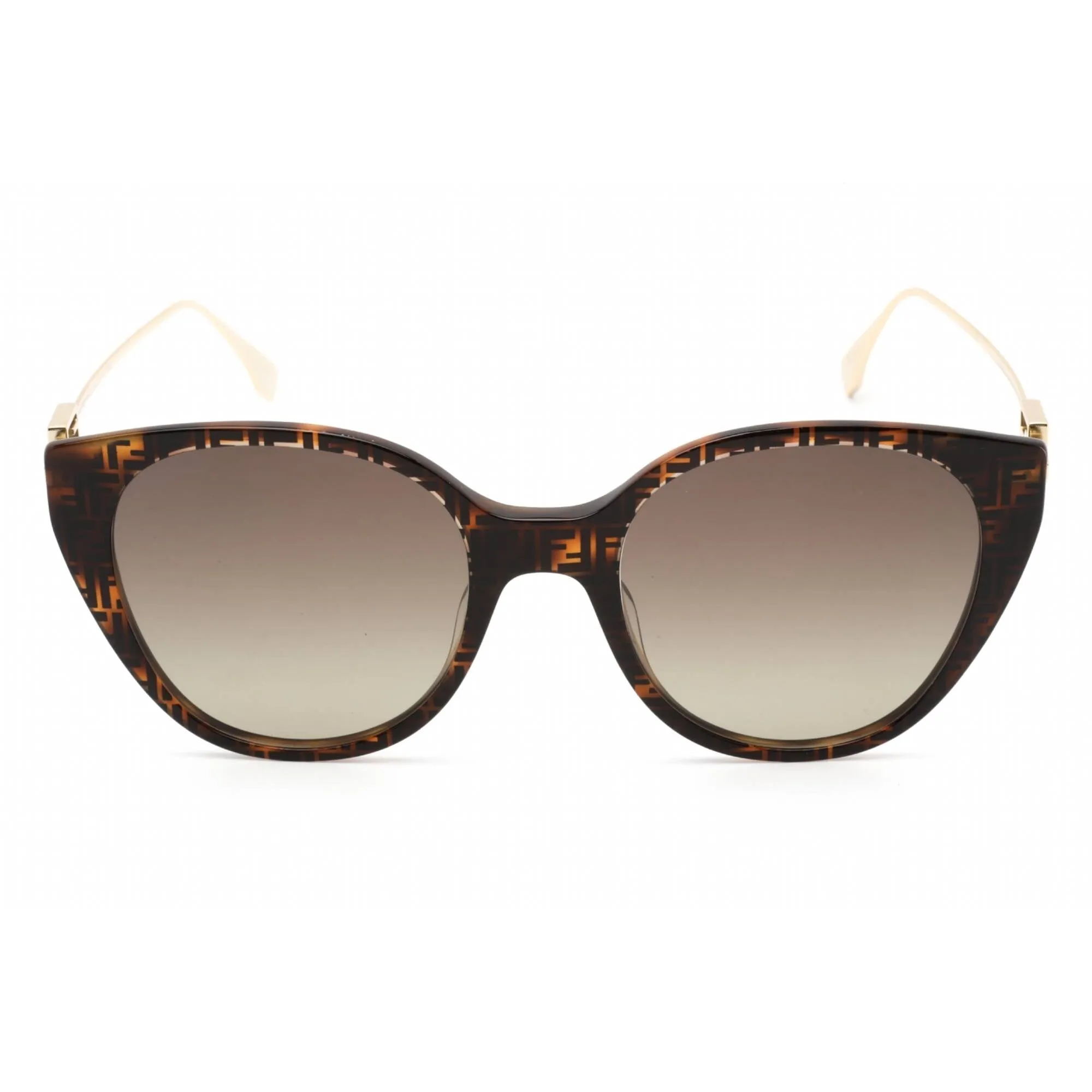 Fendi Women's Sunglasses - Coloured Havana Plastic Cat Eye Full Rim | FE40047I 55H