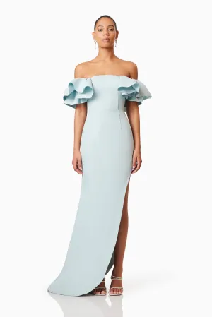 Geranium Hilo Off the Shoulder Dress In Blue