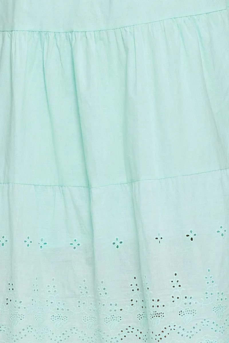 Green Maxi Skirt High Rise