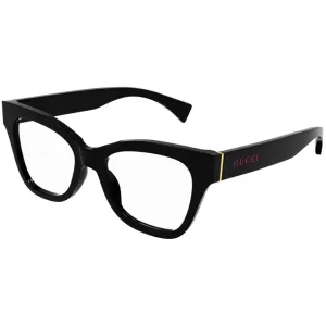 Gucci Women's Eyeglasses - Black Plastic Cat Eye Shape Frame Demo Lens | GG1133O 003