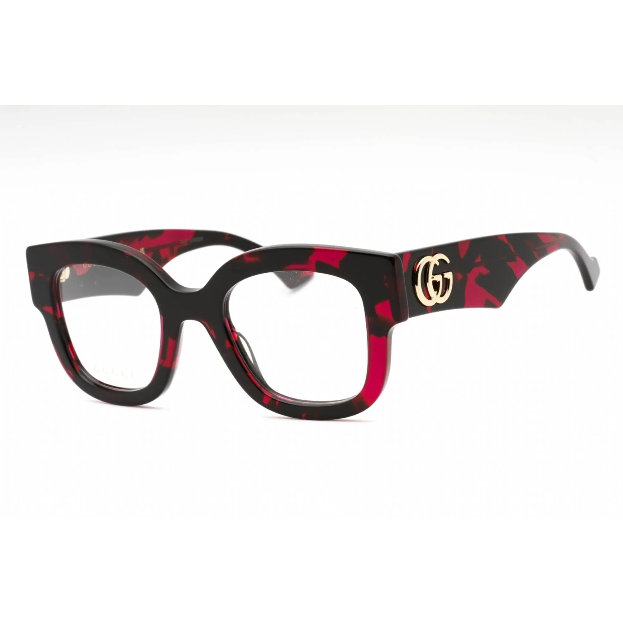 Gucci Women's Eyeglasses - Havana Plastic Square Shape Full Rim Frame | GG1423O 003