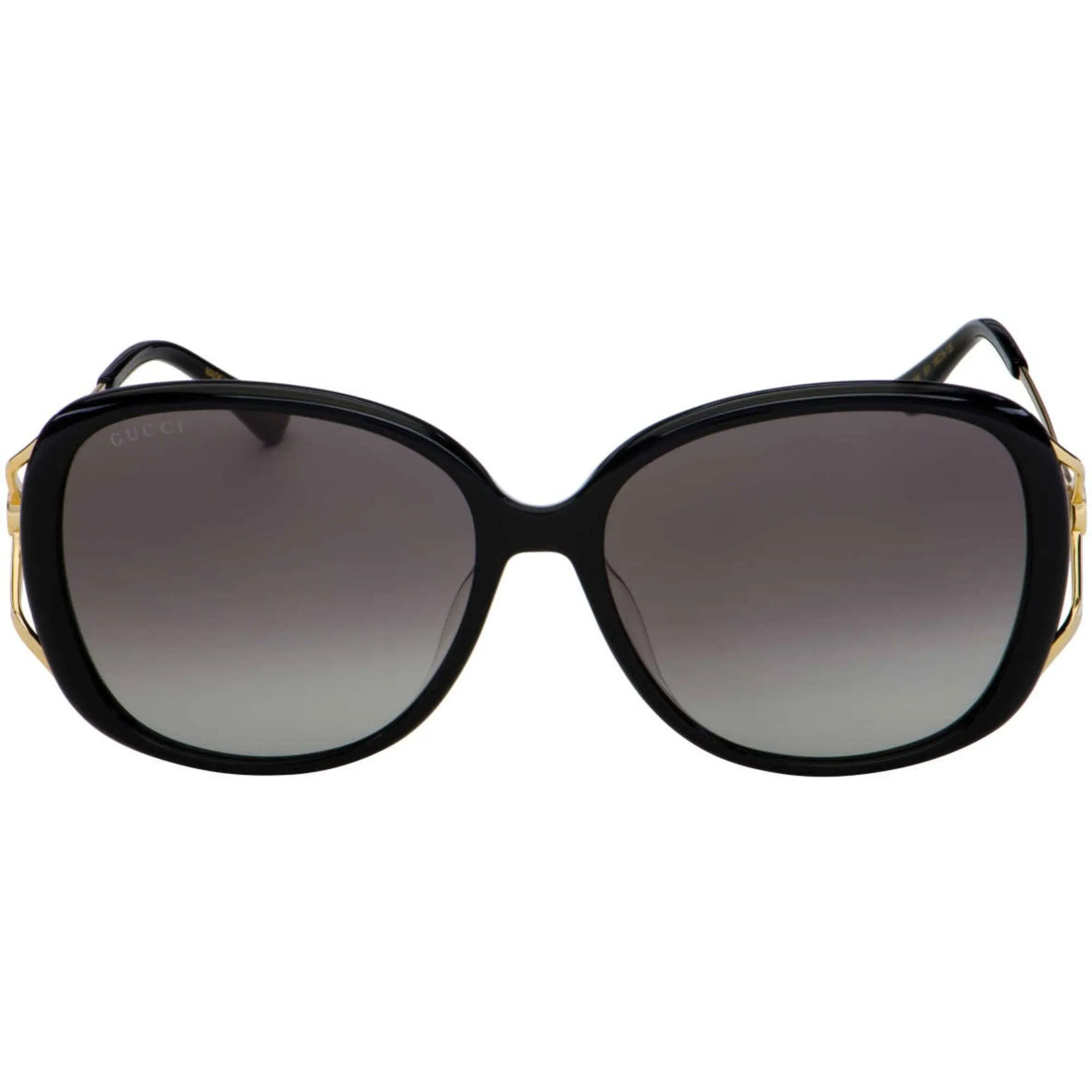 Gucci Women's Sunglasses - Black Gold Acetate/Metal Butterfly Frame | GG0649SK 001
