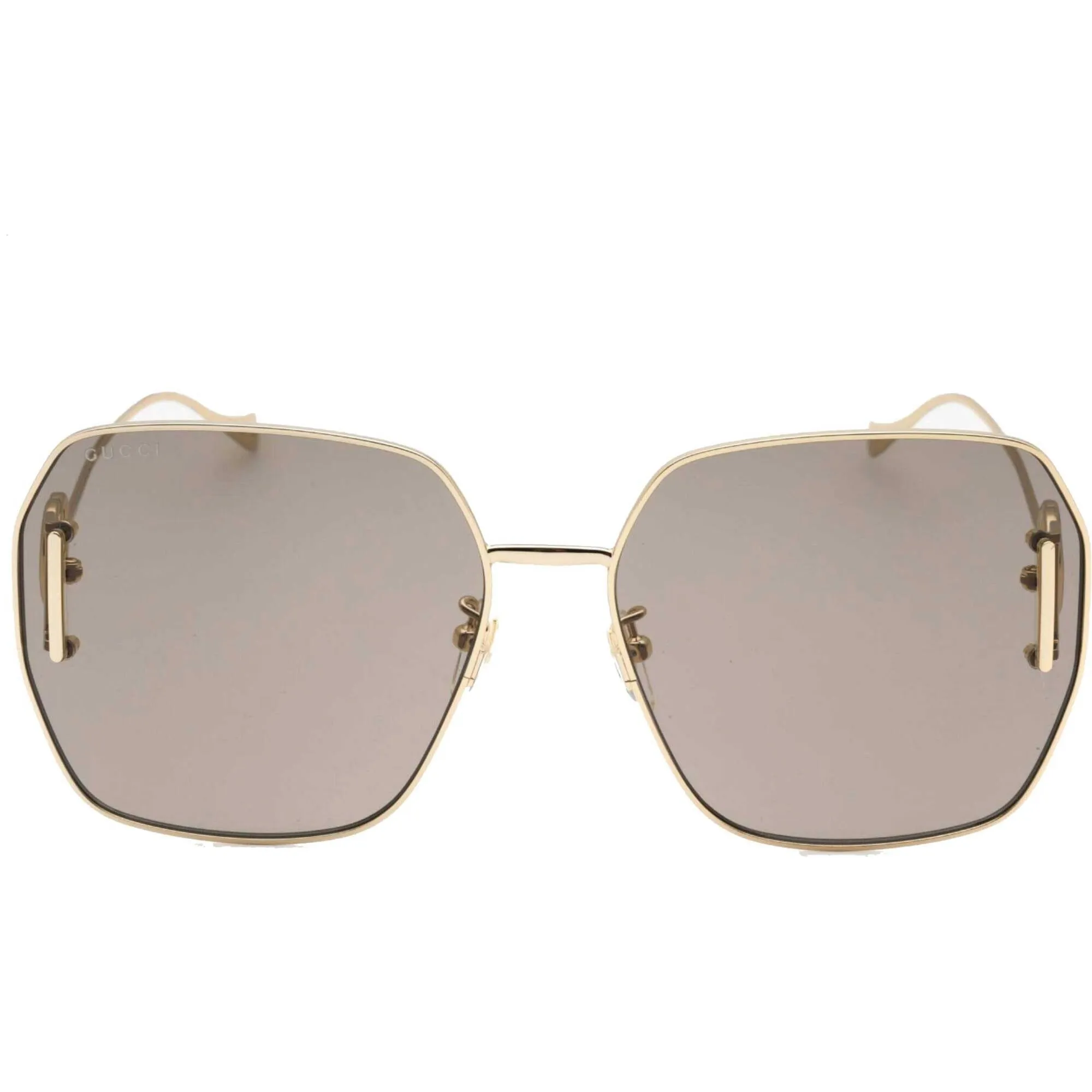 Gucci Women's Sunglasses - Gold Butterfly Full Rim Frame Brown Lens | GG1207SA 005