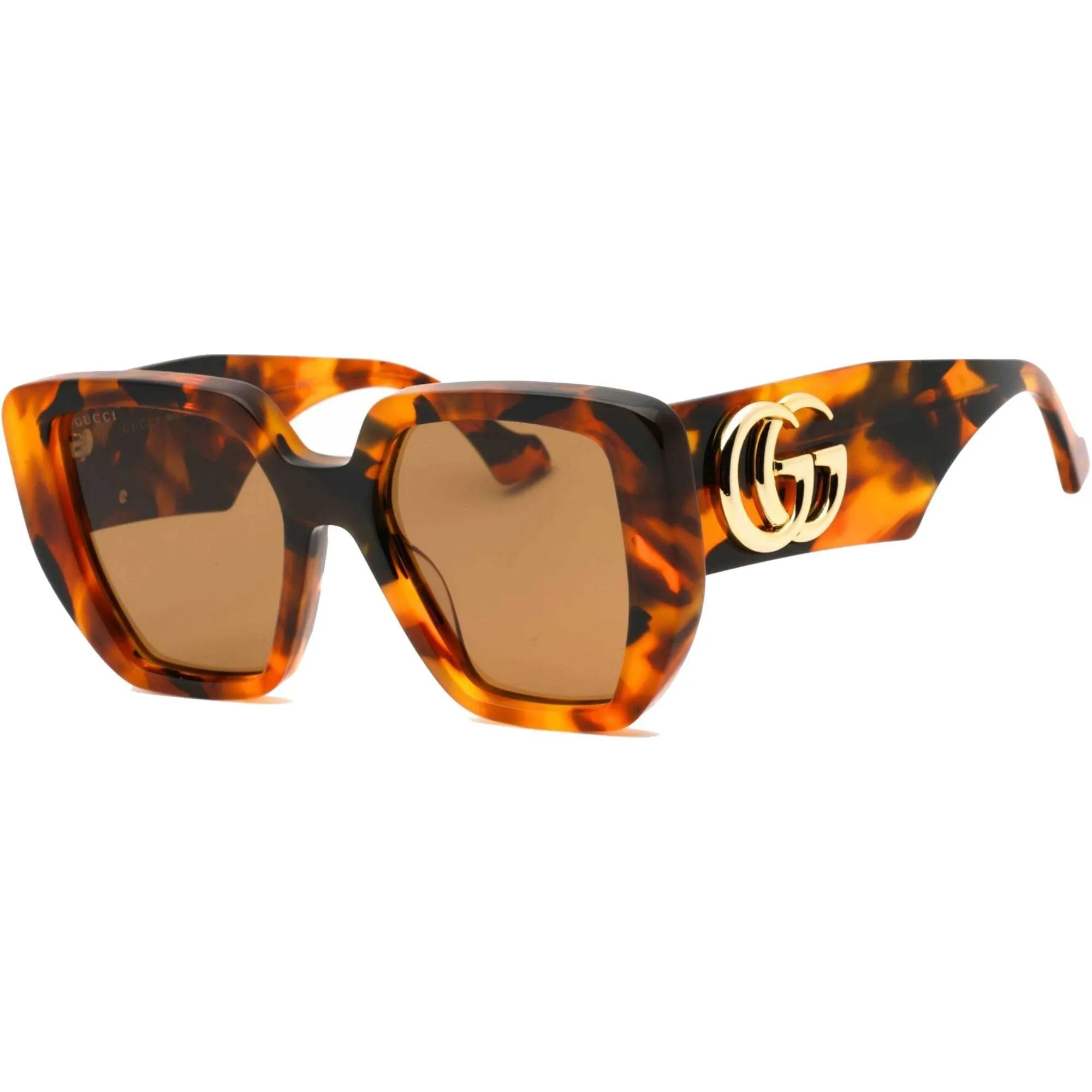 Gucci Women's Sunglasses - Havana Butterfly Full Rim Plastic Frame | GG0956S 007