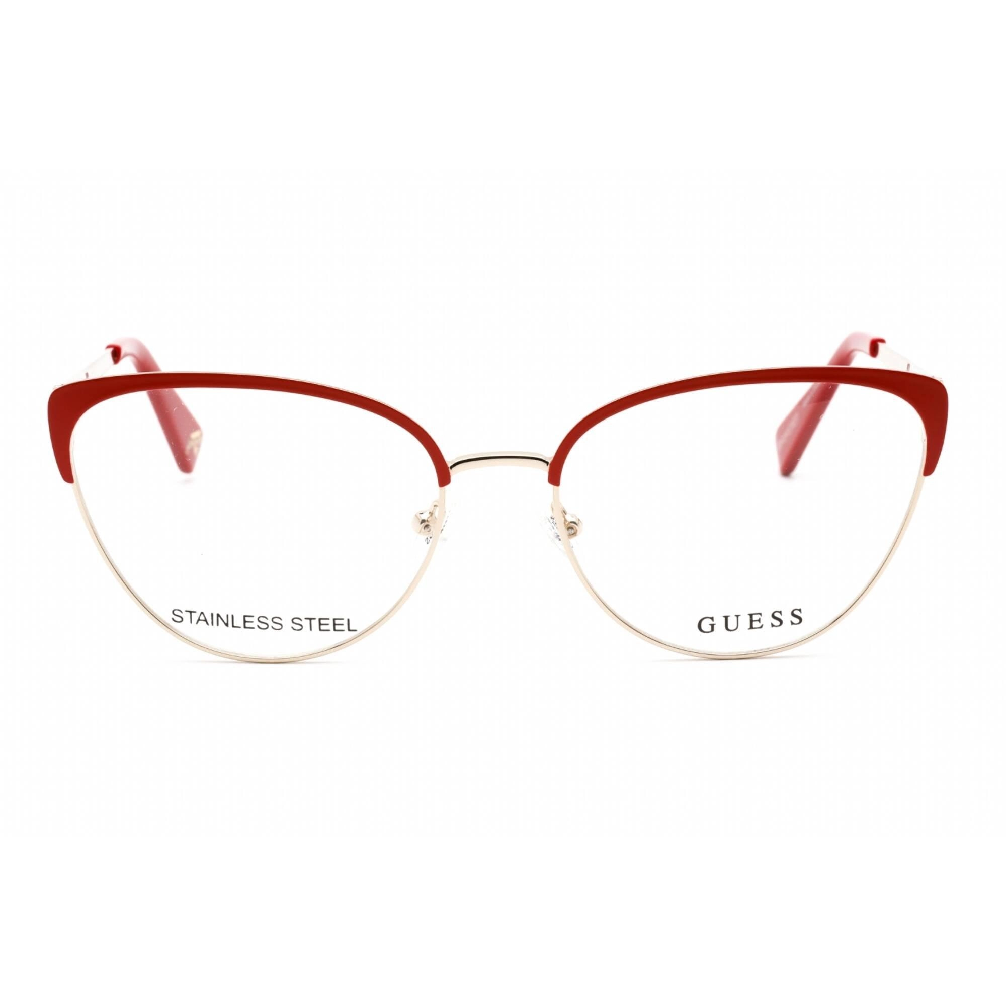 Guess Women's Eyeglasses - Full Rim Red/Other Metal Cat Eye Shape Frame | GU5217 068